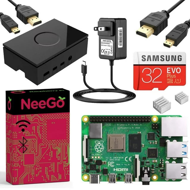 NEEGO Raspberry Pi 4 4GB Complete Kit - 4GB RAM