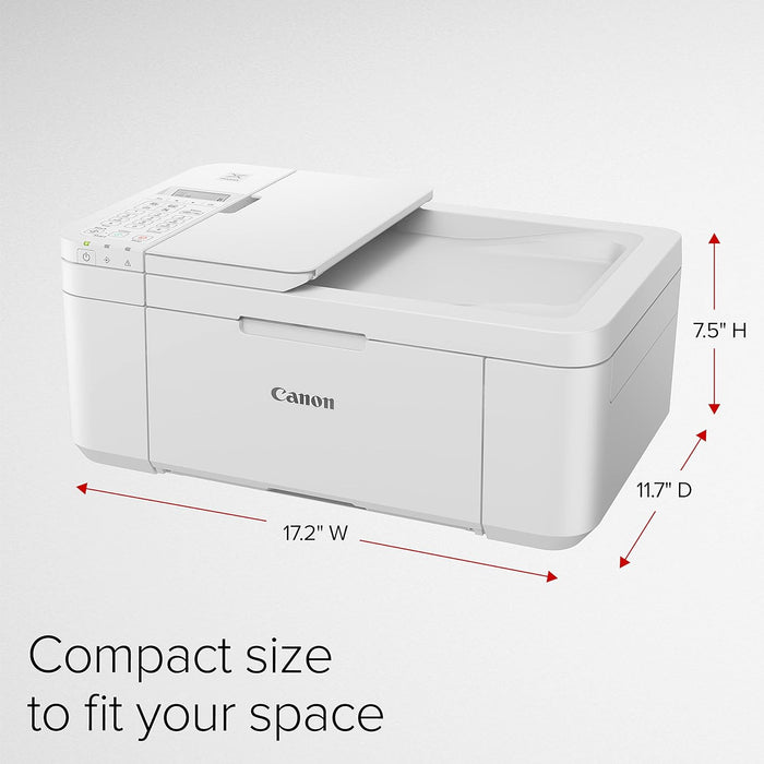 Canon PIXMA TR4720 All-in-One Wireless Printer Home use, with Auto Document Feeder, Mobile Printing and Built-in Fax, White