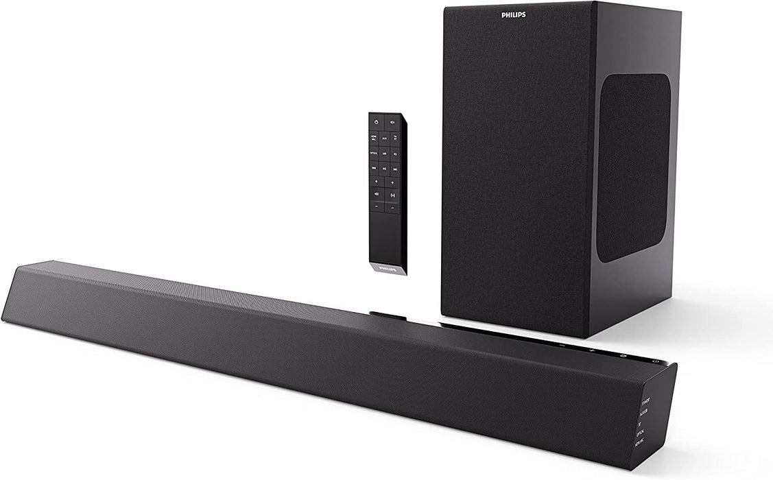 PHILIPS Soundbar with Wireless Subwoofer, Sound bar for tv 2.1-Channel Bluetooth, 300 Watts Dolby Audio Performance, Theater Audio Speakers