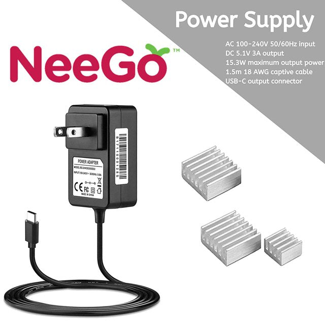 NEEGO Raspberry Pi 4 4GB Complete Kit - 4GB RAM
