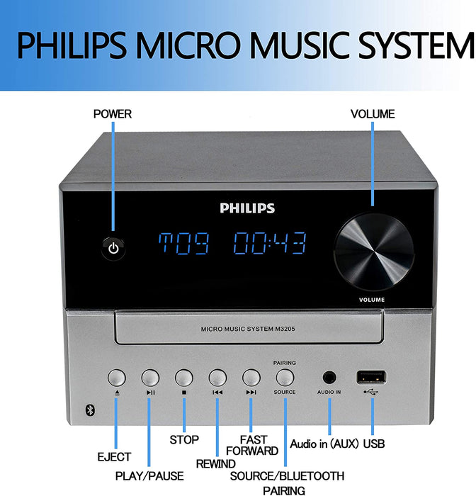 PHILIPS Bluetooth Stereo System TAM3205