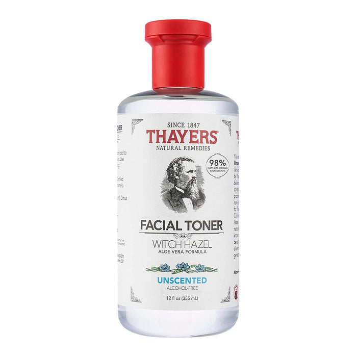 Thayers Witch Hazel Aloe Vera Toner, Unscented, 12 fl oz