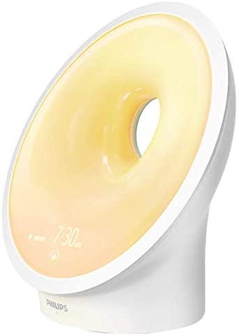 Philips SOMNEO Sleep & Wake-Up Light Therapy Lamp Sunrise Alarm and Sunset Fading Night Light, White (HF3651/60)