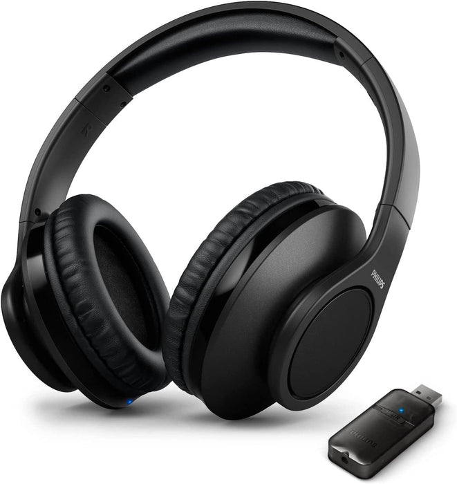 Philips Wireless Headphones for TV Watching with Home Cinema Sound and Low Latency, Wireless TV Headphones with Bluetooth USB Transmitter Over The Ear Bluetooth Headphone Easy to use, 18h Playtime