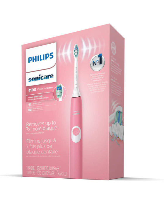 Philips Sonicare ProtectiveClean 4100 Rechargeable Electric Power Toothbrush, Pink, HX6815/01