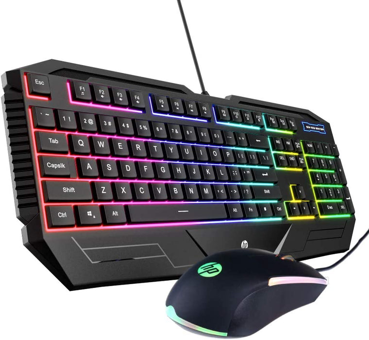HP RGB Backlit Wired Gaming Keyboard and Mouse Combo