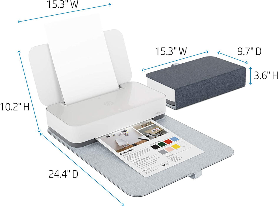 HP Tango X Smart Wireless Printer with Indigo Linen cover Mobile Remote Print, Scan, Copy,