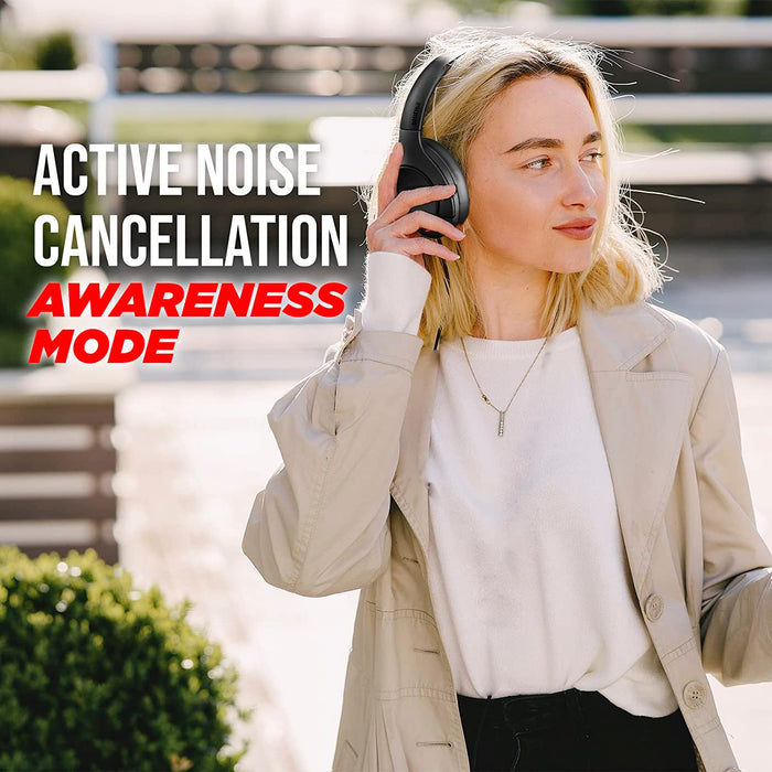 PHILIPS Wireless Headphones Noise Cancelling, Stereo Over Ear Wireless Headphones with Removable Mic, Bluetooth Headset with Microphone, Lightweight and Touch Control, 55 Hours Playtime