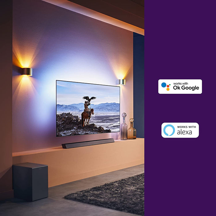 Philips B8905 Soundbar 3.1.2 with Wireless Subwoofer, Dolby Atmos, Compatible with DTS Play-Fi, TAB8905