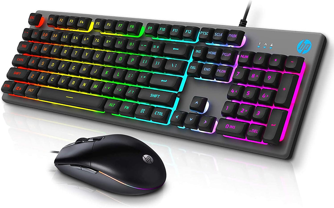 HP Gaming Keyboard and Mouse Combo - HPKM300F, Wired RGB Backlit Keyboard and Mouse