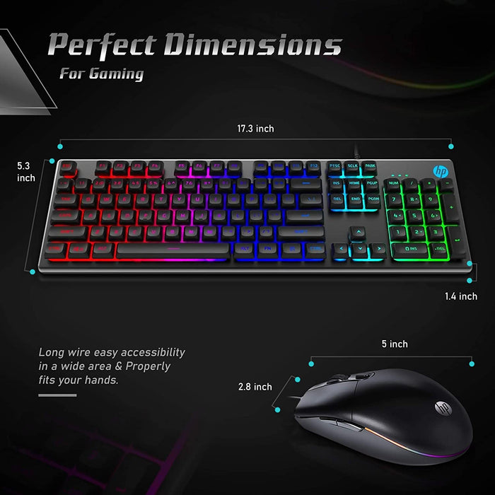HP Gaming Keyboard and Mouse Combo - HPKM300F, Wired RGB Backlit Keyboard and Mouse