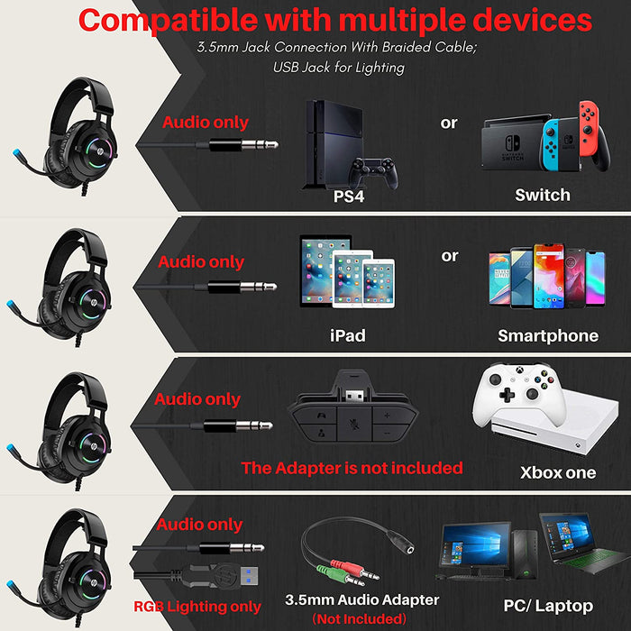 HP H360 Gaming Headset with Microphone