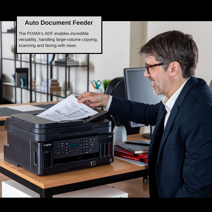 Can on All-in-one Printer Wireless Megatank Printer Copier Scanner, High Page Yield, Mobile Printing and Airprint with 6 ft NeeGo Printer Cable
