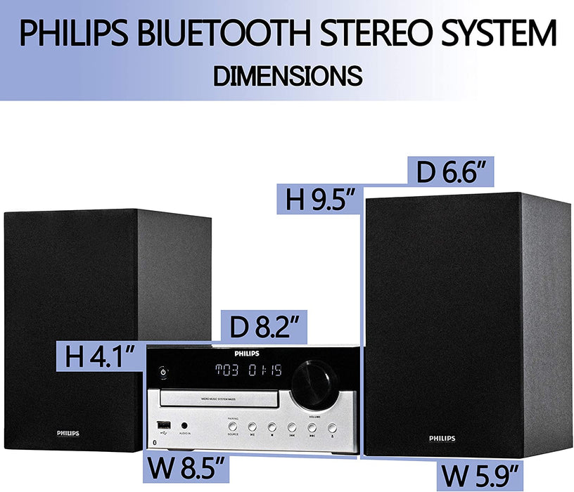 PHILIPS Bluetooth Stereo System TAM4205
