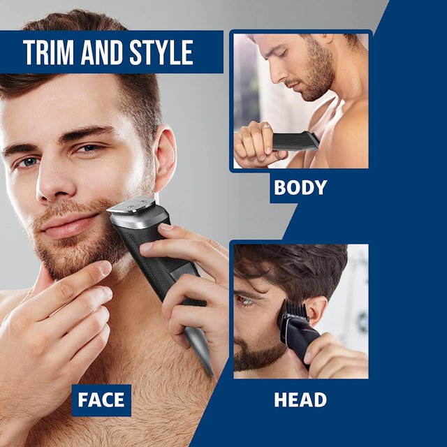 Philips Norelco Beard Trimmer for Men, 18 Piece Men's Grooming Kit, All-in-One Multi Groom Trimmer and Shaver Series 5000, Hair Trimmer for Beard, Head, Body, and Face, Clippers, NeeGo Case