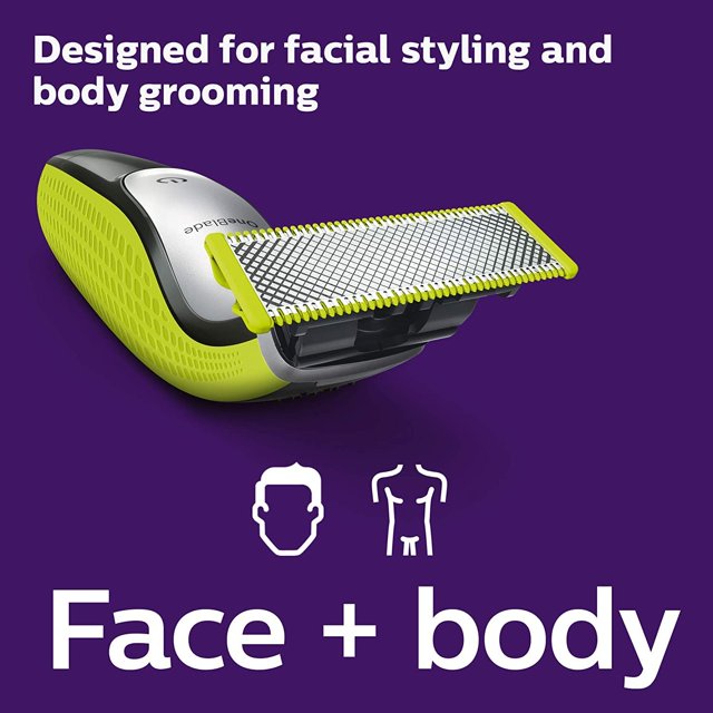 Philips OneBlade Face + Body, Hybrid Electric Trimmer and Shaver, QP2630 + NeeGo Case for Philips Norelco Oneblade
