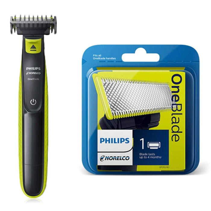 Philips Norelco (Bundle) QP2520/70 Shaver with QP210/80 Replacement Blade - OneBlade Men's Beard Trimmer - (Bundle)