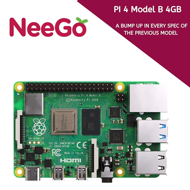 NEEGO Raspberry Pi 4 4GB Complete Kit - 4GB RAM