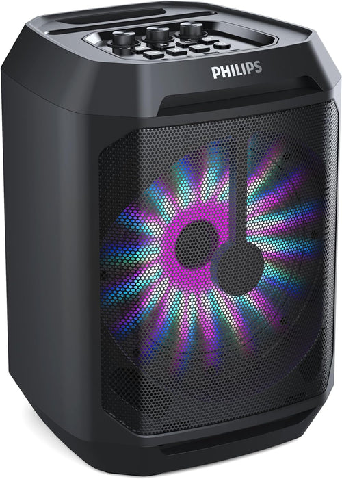 PHILIPS Party Speakers Bluetooth Wireless– 30W Portable Bluetooth Speaker Outdoor, Home with Deep bass, Lights, 7 Hr. Playback, & Mic Input – Wireless, Loud Bluetooth Party Speaker