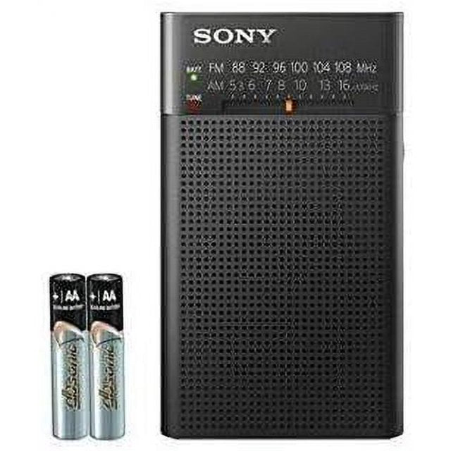 Sony ICFP26 Portable AM/FM Radio (Black) Bundles (Battery Bundle)