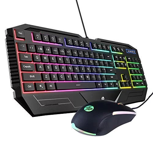 HP Wired Gaming Keyboard and Mouse Combo RGB Backlit for PC, Laptop