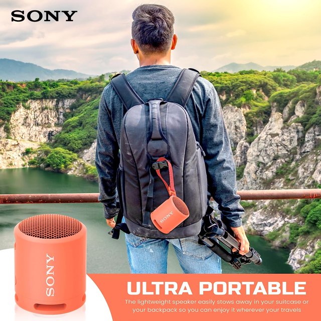 Sony Waterproof Bluetooth Speakers SRSXB13 Portable Wireless - Coral Pink