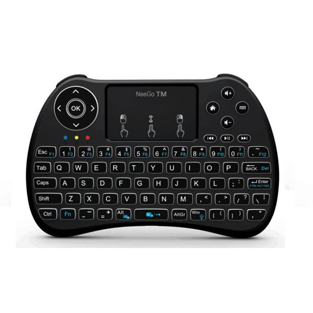 NeeGo Mini Wireless Keyboard / Mouse Remote for Raspberry Pi 3, Android TV, PC