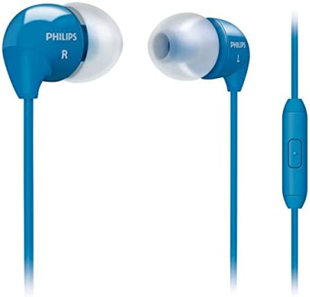 PHILIPS SHE3595BL/28 in-Ear Headset with Mic, Blue
