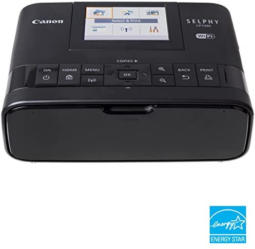 Canon Selphy CP1300 Wireless Compact Photo Printer with AirPrint and Mopria Device Printing, Black