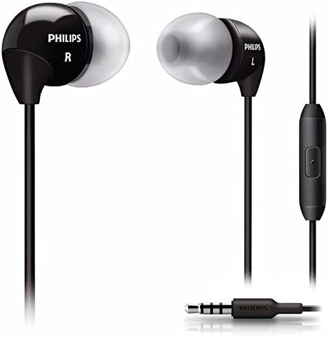 PHILIPS SHE3595BK/28 in-Ear Headset with Mic, Black