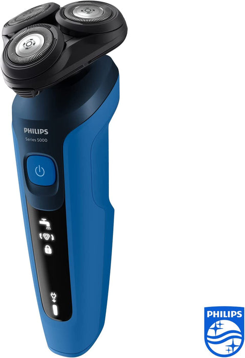 Philips S5466 Series 5000 Electric Wet and Dry Shaver, Powerful & Gentle Shave, Steel Precision Clipper System,