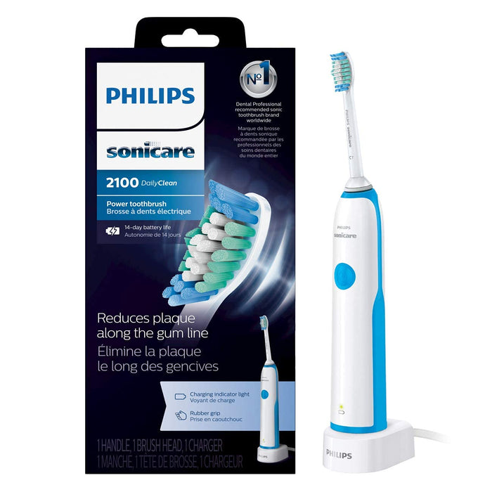 Philips Sonicare DailyClean 2100 Rechargeable Electric Toothbrush HX321117, Mid Blue