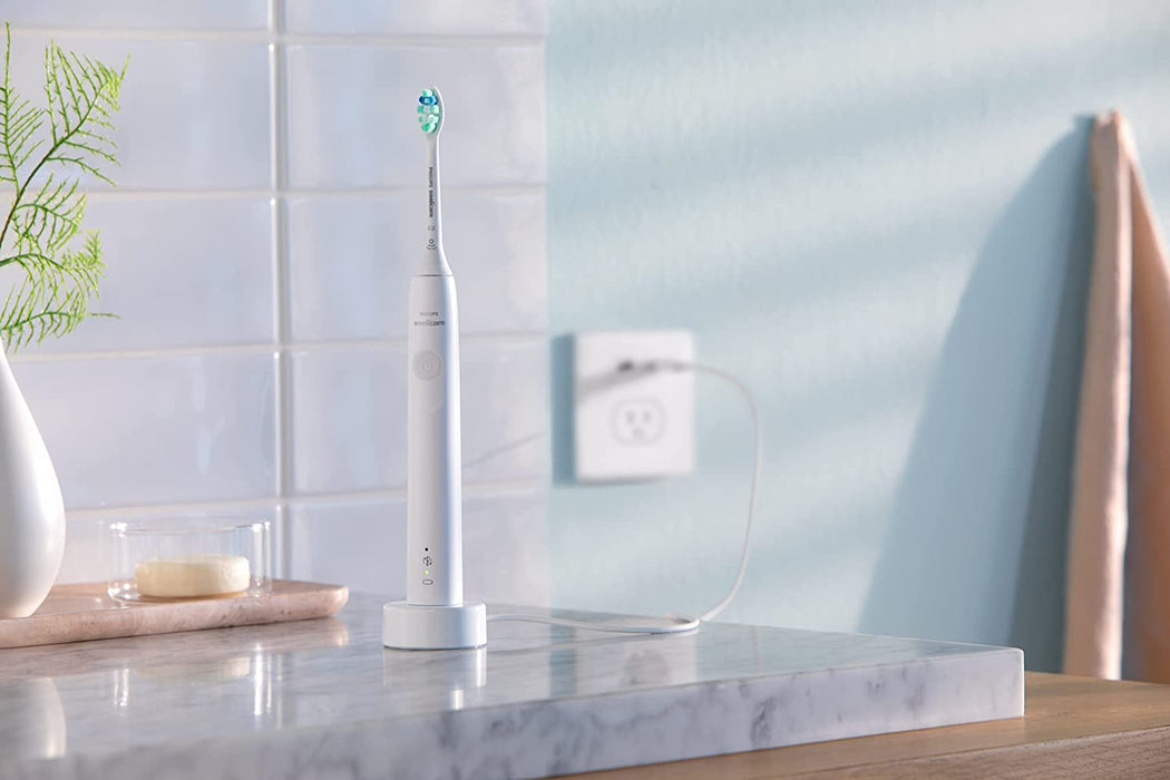 Philips Sonicare 4100 Power Toothbrush, Rechargeable Electric Toothbrush with Pressure Sensor, White HX3681/23