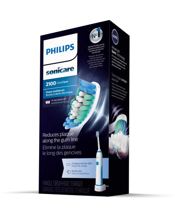 Philips Sonicare DailyClean 2100 Rechargeable Electric Toothbrush HX321117, Mid Blue