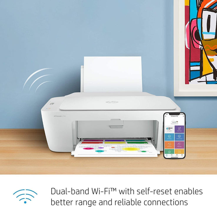 HP All-in-One Wireless Color Inkjet Printer, Print, Copy, Scan, Wireless USB Connectivity Mobile Printing 6 Feet Printer Cable