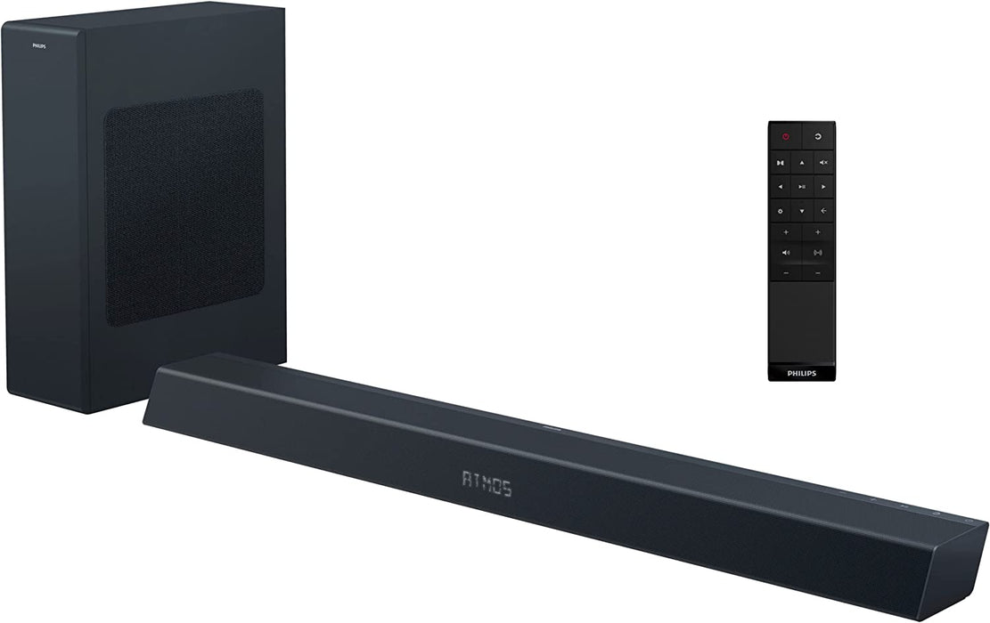 Philips B8405 Soundbar 2.1 with Wireless Subwoofer, AirPlay 2 & BT Support, TAB8405
