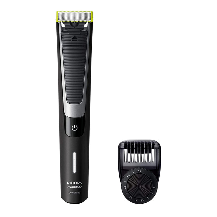 PHILIPS Norelco OneBlade Pro Kit, Hybrid Electric Trimmer and Shaver, QP6520 + OneBlade Body Kit, 3 pieces, Black, 1 Count