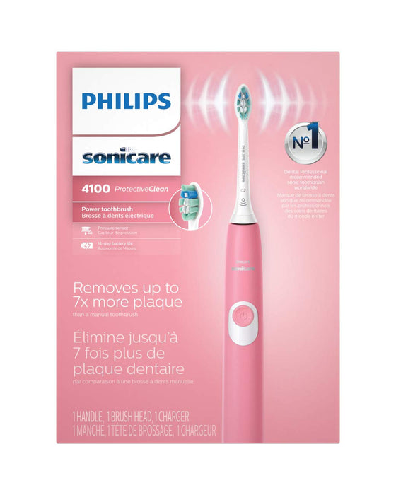 Philips Sonicare ProtectiveClean 4100 Rechargeable Electric Power Toothbrush, Pink, HX6815/01