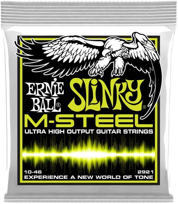 Ernie Ball Regular Slinky M-Steel Electric Guitar Strings, 10-46 Gauge (P02921)