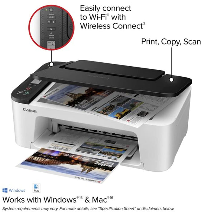 Canon Wireless Inkjet All in One Printer, Print Copy Fax Scan Mobile Printing with LCD Display, USB and WiFi Connection with 6 ft NeeGo Printer Cable