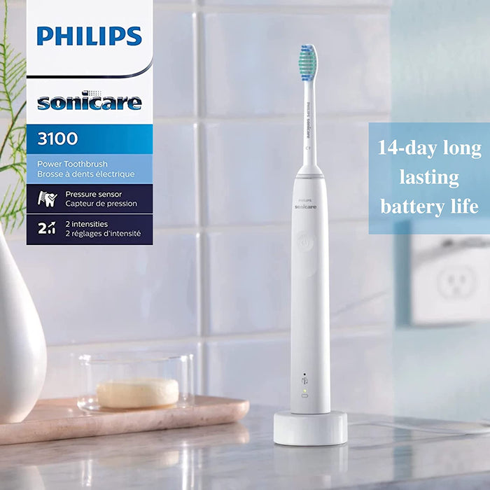 Philips Sonicare Power Toothbrush, Rechargeable Electric Toothbrush with Pressure Sensor, White