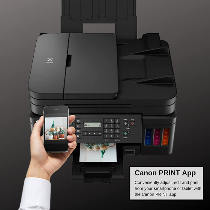 Canon G7020 All-In-One Printer For Home Office | Wireless Supertank (Megatank) Printer | Copier | Scan, | Fax and ADF with Mobile Printing, Black