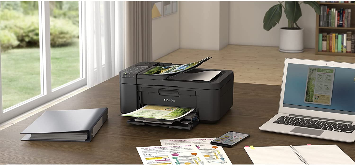 Canon PIXMA TR4720 All-in-One Wireless Printer for Home use, with Auto Document Feeder, Black