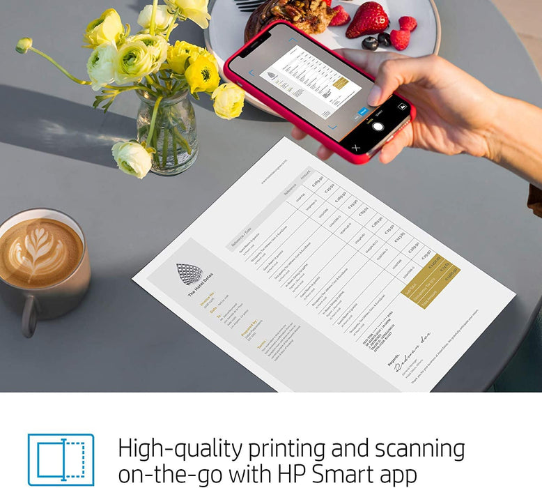 HP Tango X Smart Wireless Printer with Indigo Linen cover Mobile Remote Print, Scan, Copy,