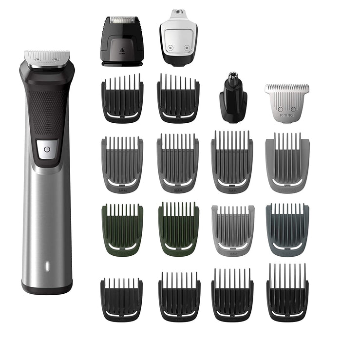 Philips Norelco Multigroomer All-in-One Trimmer Series 7000, 23 Piece Mens Grooming Kit, Trimmer for Beard, Head, Body, and Face, MG7750/49