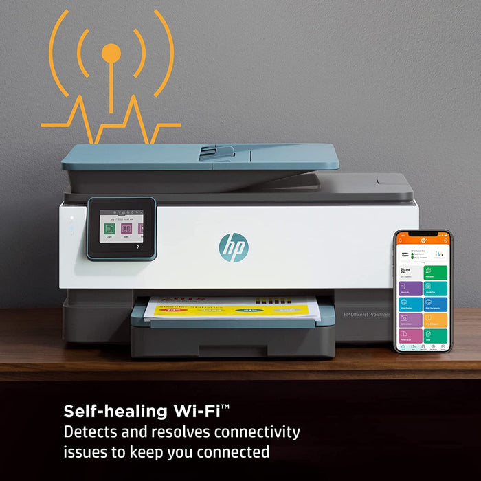 H-P Wireless Color All in one Inkjet Printer for Home and Office - Print, Scan, Copy, Fax with Auto Document Feeder, 2-Sided Printing and Self-Healing Wi-Fi with 6 ft NeeGo Printer Cable