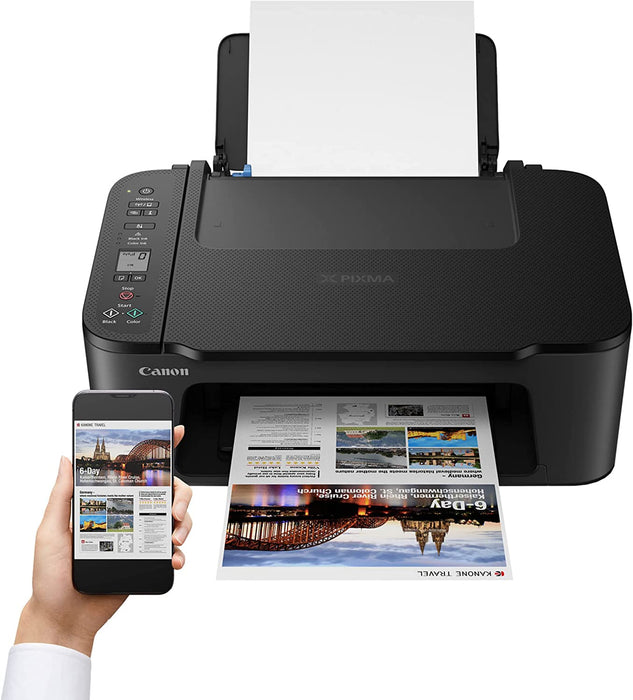 Canon Wireless Inkjet All-in-One Printer with LCD Screen Print Scan and Copy with 6 Ft NeeGo Printer Cable, Black