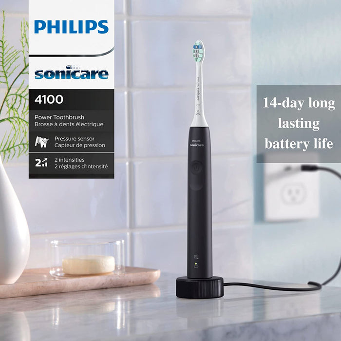 Philips Sonic Electric Toothbrush Power Toothbrush Electric, Toothbrush Rechargeable Electric Toothbrush with Pressure Sensor, Dark Gray