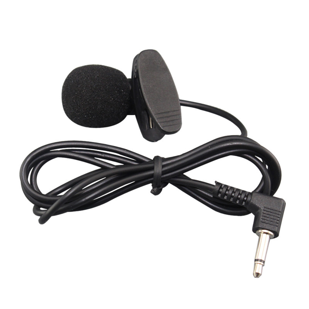 New Clip On Lapel Microphone Hands Free Wired Condenser Mini Lavalier Mic 3.5mm