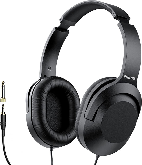 PHILIPS Over Ear Wired Stereo Headphones for Podcasts, Studio Monitoring and Recording Headset for Computer, with 6.3 mm (1/4") Adapter